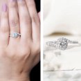 thumbnail image 3 of Rosec Jewels - Lab Created Diamond Bypass Engagement Ring for Women - EF-VS Quality Certified, 14K White Gold, US 12.00, 3 of 9