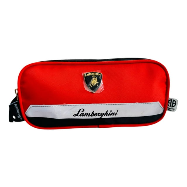 Lapicera Escolar Doble Cierre Lamborghini Color Rojo