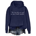 thumbnail image 4 of TRUBKH hoodies for women Fleece Sweatshirts hoodies for teen girls hoodie women graphic hoodie Women's Winter Round Neck Christmas Loose Casual Warm Long Sleeved Hooded Sweatshirt Dark Blue M, 4 of 4