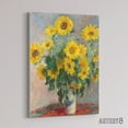 thumbnail image 2 of Bouquet of Sunflowers Claude Monet Vintage Canvas Wall Art 12X16", 2 of 4