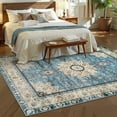 thumbnail image 5 of Lahome Decor 5'x7' Oriental Floral Medallion Area Rug for Living Room,Non Slip Machine Washable Vintage Indoor Rug,Vintage Printed Rug,Low Pile Lightweight for Bedroom Office, 5 of 10