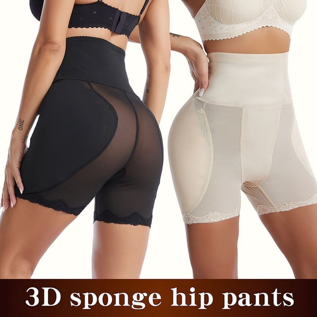 Pantalones de mujer de cintura alta que moldean el abdomen, corsé que moldea la cintura, pantalones que levantan la cadera, almohadilla de esponja, pantalones falsos que moldean la cadera y levantan