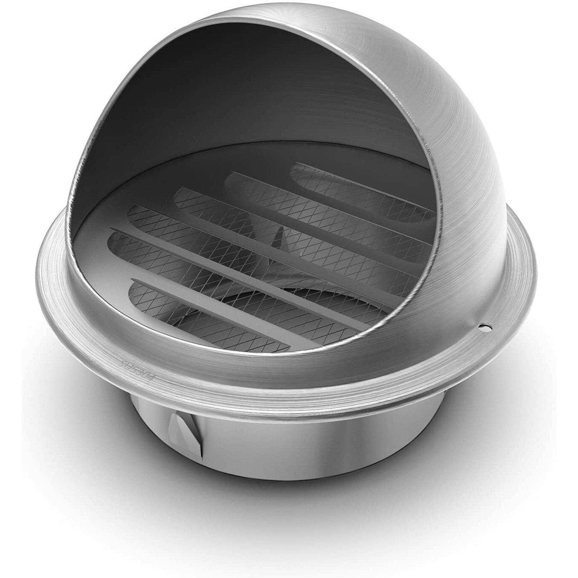iPower 4 inch Stainless Steel Soffit Air Vent Round Bull Nosed External  Extractor Wall Vent Outlet Louver Grille Cover with Built-in Screen Mesh -  Walmart.com