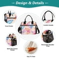 thumbnail image 3 of ALAZA Butterfly Flying on Beige Insulated Lunch Bag Reusable Tote Box Adjustable Shoulder Strap for Work Picnic, 3 of 6