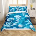 thumbnail image 1 of Erosebridal Housse de Couette Méduse de Rêve Simple, Housse de Couette Poisson Satr Océan Simple, Décoration Animale Aquarelle, Réversible (Sans Couette), 1 of 6