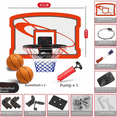 thumbnail image 2 of Tablero de baloncesto para niños transparente con sistema de puntuación para colgar en interiores, 2 of 2