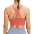 thumbnail image 1 of SURJDE Women's Strappy Sports Bra Medium Support Workout Training Top, 1 of 7
