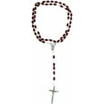 thumbnail image 3 of Simple Catholic Rosary with Colorful Beads (Dark Red), 3 of 5