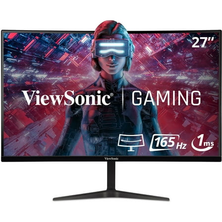 ViewSonic VX2718-PC-MHD 27" 16:9 Full HD 165Hz VA LED Curved Gaming Monitor, Built-In Speakers