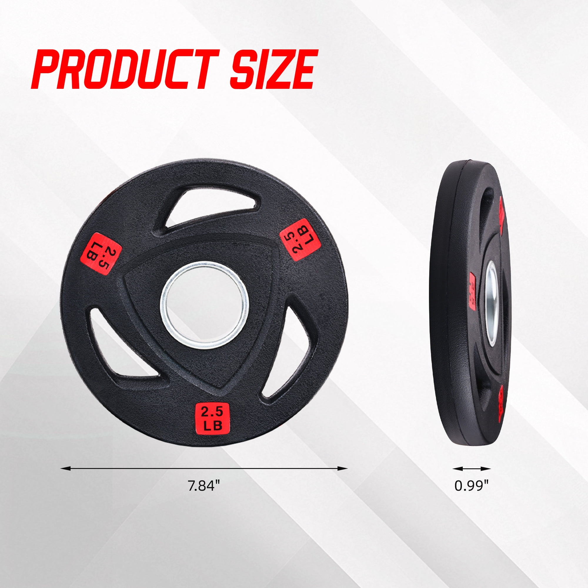 FlexWave 2-Inch Olympic Cast Iron Weight Plates，Multiple Sizes & Set Options, for Strength Training & Weightlifting
