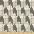 thumbnail image 2 of Ambesonne Geometric Fabric by the Yard Upholstery, Repeating 3D Cubes Art, 5 Yards, Blush and Dark Warm Taupe, 2 of 5
