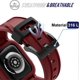 thumbnail image 3 of Band Compatible with Apple Watch Series 7 41mm for Series 6 5 4 40mm Series 3 38mm, TPU Rugged Band with Full Protection Case for Women/Men Dark Red, 3 of 4