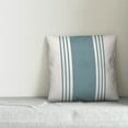 thumbnail image 2 of Creative Products White and Sea Glass Farmhouse Stripe 18x18 Spun Poly Pillow, 2 of 2