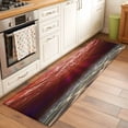 thumbnail image 2 of Runner Rug 2'x6', Red Ocean Waves Washable Non-Slip Hallway Runner Rugs, Summer Beach Coastal Abstract Bedside Rugs Floor Mats Carpet Runners for Kitchen Bathroom Laundry Room, 2 of 8