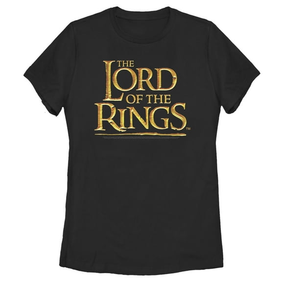 Women's The Lord of the Rings Fellowship of the Ring Movie Logo  Graphic Tee Black Large