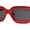 Red Black, variant on Womens Classic Mod Rectangle Minimal Plastic Sunglasses Red Black