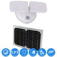 thumbnail image 2 of EE Systems Group EE828WDC-WP 10 watts White Solar Powered Dual Head Motion Activated Outdoor Integrated LED Flood Spot Light, 2 of 2