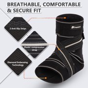 Plus Size Foot Compression Wrap with Elastic Straps for Swollen Feet & Ankles, Ankle Brace for Sprains, Lymphedema, Edema, Diabetic Care & Circulation Relief for Women and Men - XL/2XL/3XL