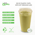 thumbnail image 2 of [600 PACK] 20 oz Cups | Iced Coffee Go Cups and Sip Through Lids | Cold Smoothie | Plastic Cups with Sip Through Lids | Clear Plastic Disposable Pet Cups | Ideal for Parfait, Juice, Soda, Party Cups, 2 of 6