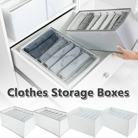 

Pluokvzr Drawer Organiser Fodable Underwear Bra Socks Mesh Drawer Storage Box with Compartment Collapsible Non-woven Fabric Drawer Divider Space-Saving for Jeans Clothes Storage