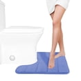 thumbnail image 4 of U-Shape Foam Bath Mat and Toilet Rug Set, Soft Water-Absorbent Non-Slip Bathroom Carpet with Latex Backing, Easter Thick Machine-Washable Floor Mat for Home Bathroom and Spa, 15.7*19.7in, Blue, 4 of 6