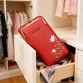 thumbnail image 5 of gcong Fashion Embroidery Slim Crossbody Phone Purse Zipper Pouch Wallet For Women Daily Use Accessory, 5 of 5