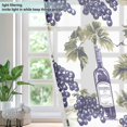 thumbnail image 4 of Yayeee Window Curtains Light Filtering 63"x42" Grommet Panel Pair Home Living Room Decor, Grape Wine Pattern, 4 of 7