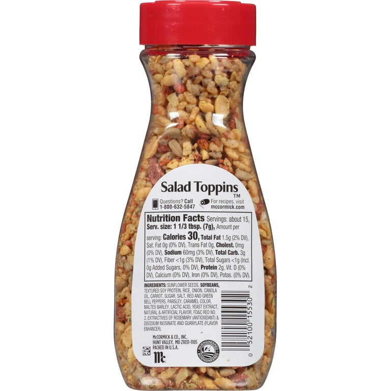 McCormick Salad Toppins, Crunchy & Flavorful: Calories, Nutrition Analysis  & More
