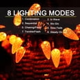 thumbnail image 4 of Luces solares para Halloween HUGSVIK, 21 pies, 50 LED, C6, naranja, impermeables, 4 of 7