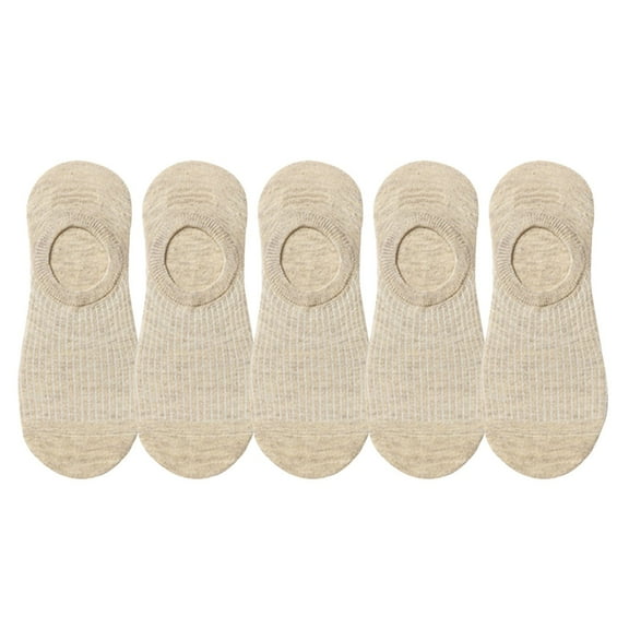 Compression Socks, 5 Pairs Of Trainer Socks For Men And Women With Non Silicone Solid Socks Boat Socks, Socks