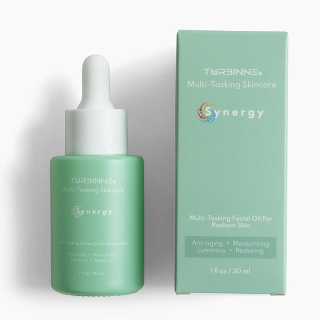 TURBINNE Synergy Aceite facial multitarea para terapia de la piel. Mezcla de 10 aceites puros con 3% de retinol: antienvejecimiento + hidratante + potenciador de colágeno. 30 ml / 1 fl. Oz (2 unidades