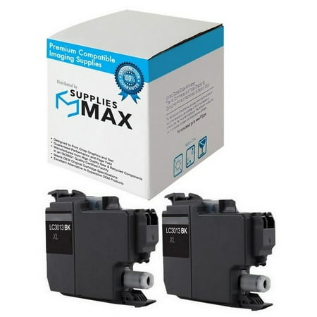 SuppliesMAX Compatible Replacement for DCP-J572/J772/J774/MFC-J491/J497/J690/J890/J895DW Black High Yield Inkjet (2/PK-400 Page Yield) (LC-30112PKS)