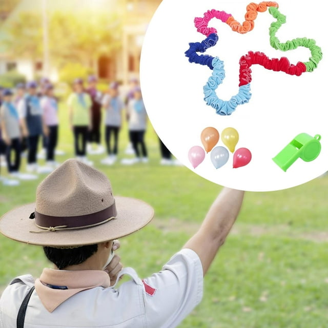 DYNWAVECA Jeu de Construction d'Équipe Coopératif pour Enfants Jeu de Fête Exercice Rallye Physique Corde Extensible pour Activités de Groupe 3m