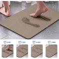 thumbnail image 3 of Brown Bathroom Rugs Mat, CPDD Absorbent Outdoor Patio Rugs, Fast Dry Kitchen Floor Mat, Ultra-Thin Bathroom Carpet for Shower, Entry, Bedroom (Brown) Brown M 17.5" * 30", 3 of 7