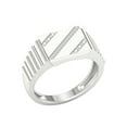 thumbnail image 2 of Imperial 1/20Ct TDW Diamond 10k White Gold Slanting Diamond Row Step Shank Mens Ring (H-I, I2), 2 of 4