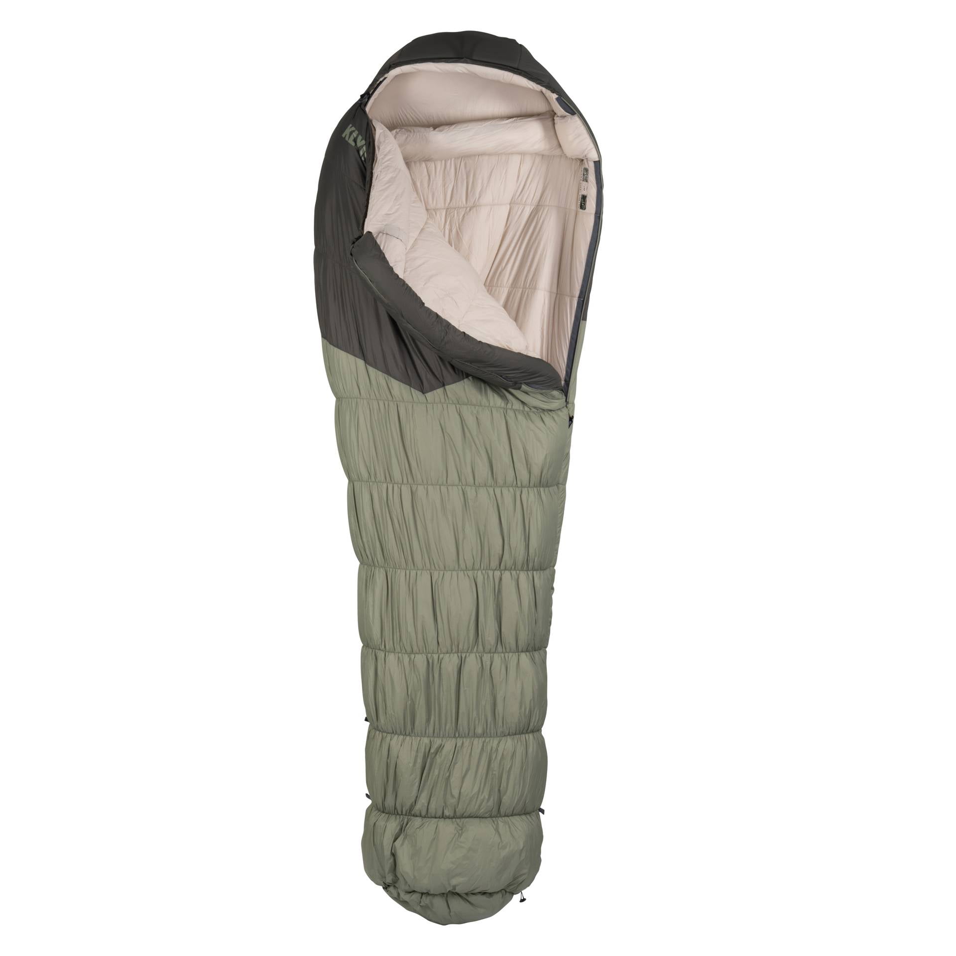 Klymit Sojourn Stretch 0 Degree Sleeping Bag, Insulated 4-Season Adjustable Mummy Bag for Camping & Backpacking, Large