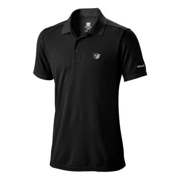 Wilson Staff Men's Authentic Polo Shirt Golf Top Performance WGA700407 Black, XL