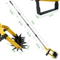 thumbnail image 2 of 2-in-1 Hand Rotary Garden Cultivator, Adjustable Manual Soil Tiller, Lawn Weeder Aerator for Soil Loosening, Weed Removal, Grass Reseeding, Lawn Care, 2 of 7