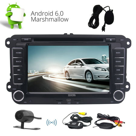 Android Autoradio Double Din Car Stereo Radio In Dash Head Unit Support GPS Navigation Car DVD CD Player Phone Mirrorling WIFI 3G 4G Bluetooth SWC FM AM RDS Radio OBD2 for VW (Best Vw Android Head Unit)