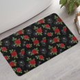 thumbnail image 2 of Pioneer Flower Floral Print Pattern Bathroom Rugs Mat, Non Slip Microfiber Bathroom Rug with Rubber Backing, Soft Mats for Bathroom Floor Tub Shower, 17"x30", 2 of 5