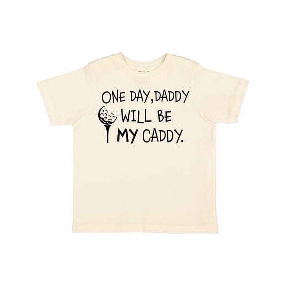 Inktastic One Day, Daddy Will Be My Caddy Kids Golfing Boys or Girls Toddler T-Shirt