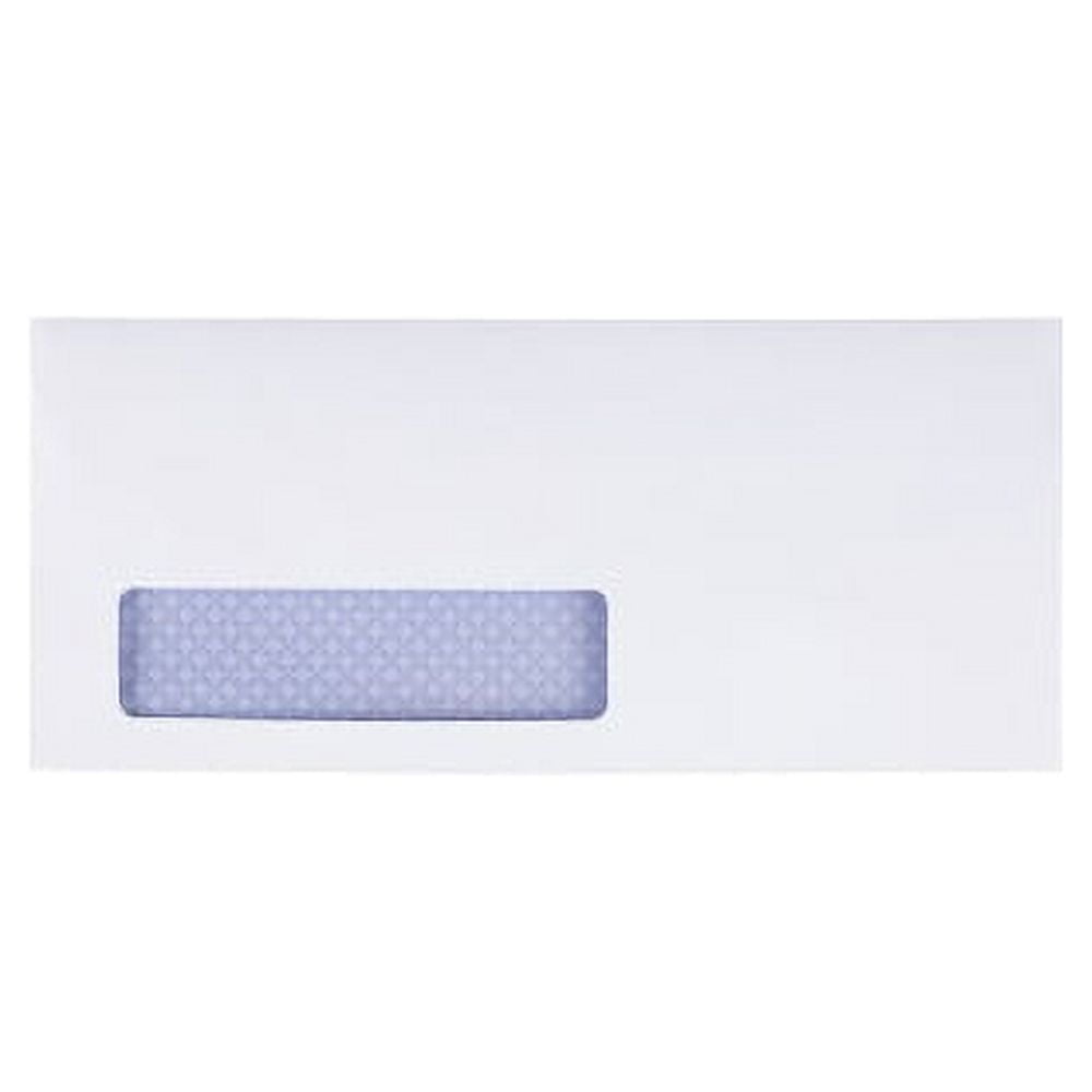 Quality Park Reveal-n-Seal Window Envelopes - Single Window- 9 1by2"W x 4 1by8" L- 24 lb - White