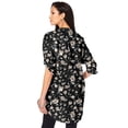 thumbnail image 2 of Roaman's Women's Plus Size Pintuck Tunic Blouse – Y-Neck & Roll-Tab Sleeves, 2 of 4