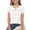White, variant on Girl's Short Sleeve Ruffle T-Shirt Kids Solid Color Casual Collar Tee Tops Summer Holiday Clothes White