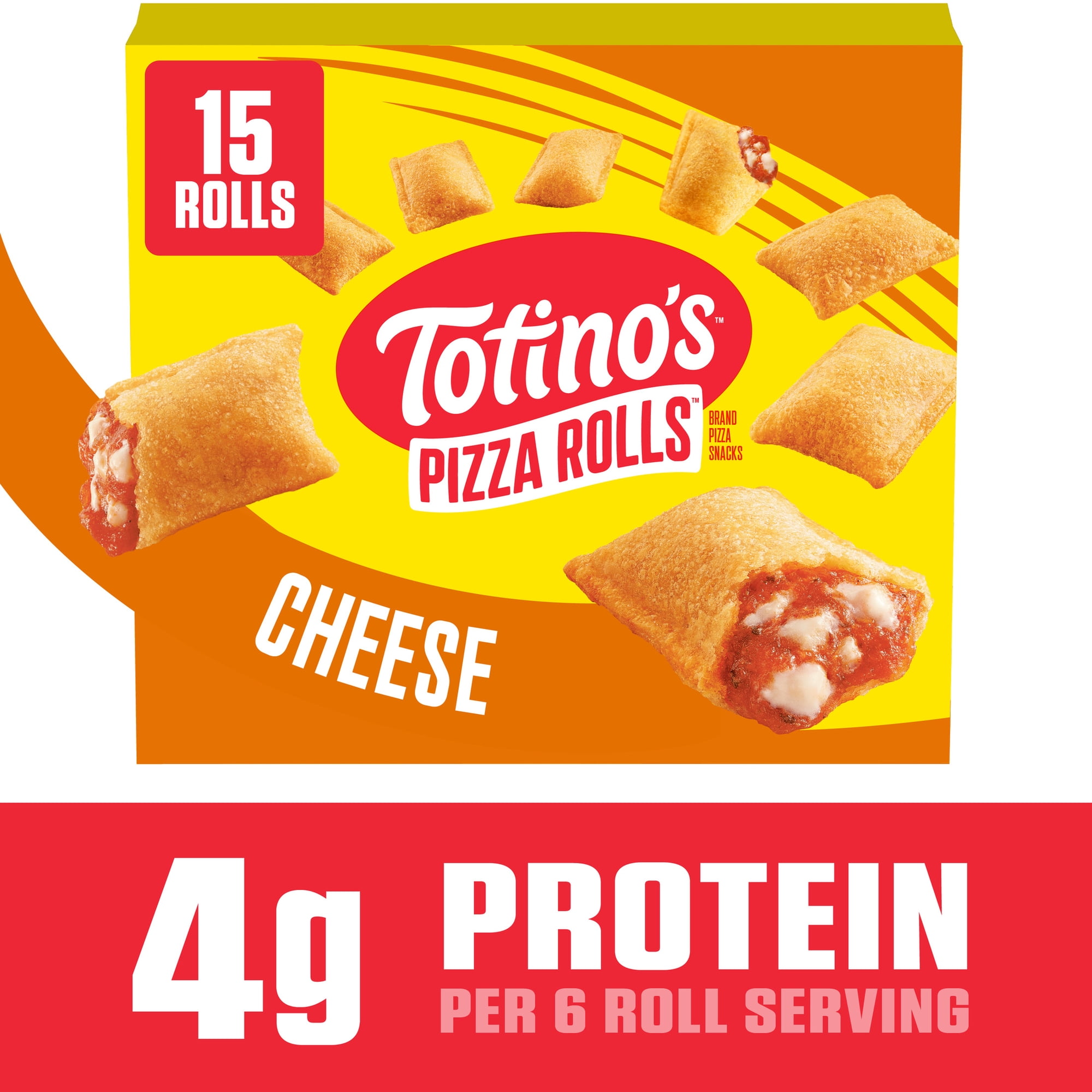 Totino's Pizza Rolls, Cheese Pizza Flavored, Frozen Appetizers, 15 Rolls, 7.5 oz