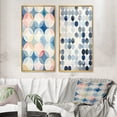 thumbnail image 1 of Designart "Circular Retro Aquarelle Indigo Secrets V" Art Mural Géométrique Moderne Encadré Ensemble de 2 - Art Mural Encadré Bleu Moderne Ensemble de 2, 1 of 6