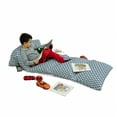 thumbnail image 3 of Navy Floor Pillow Lounger Cover, Nautical Pattern with Anchor and Windrose in Rope Stripes Navigation Sea Adventure, Nap Mat Printed Fabric Case for 5 Pillows, 88" x 36", Indigo White, by Ambesonne, 3 of 5