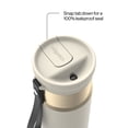thumbnail image 4 of Contigo SnapSeal Leakproof Stainless Steel Reusable Water Bottle with Carrying Strap, Cream/Champagne, 16 oz, 4 of 7