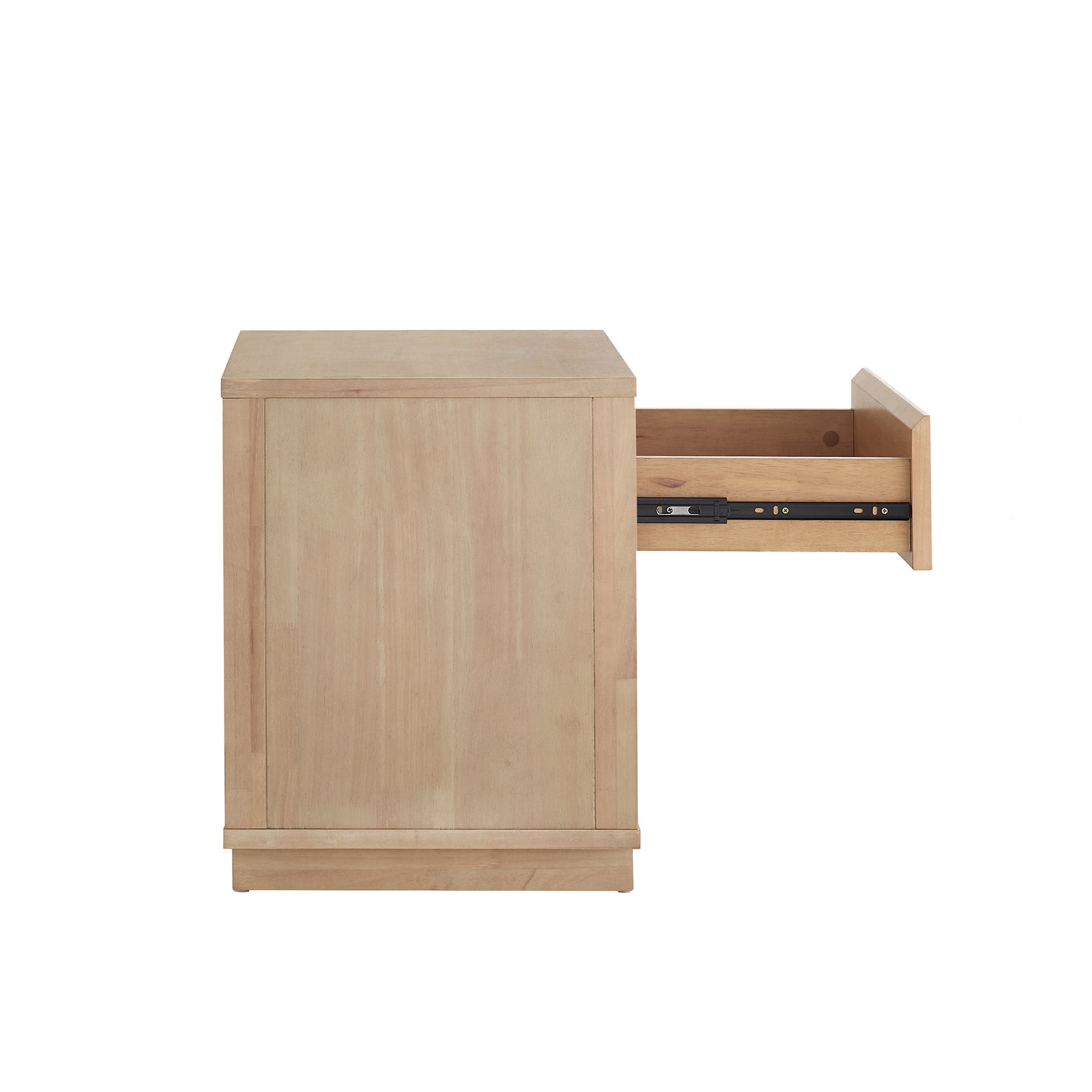 Weston Home Potrero Modern Nightstand with 1-Drawer, Natural Finish