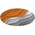 thumbnail image 5 of Ombre Orange Grey Round Carpet Circle Rug Outdoor Patio Area Rug Washable Large Area Rugs Hallway Room Decor Fitness Mats, 5 of 8